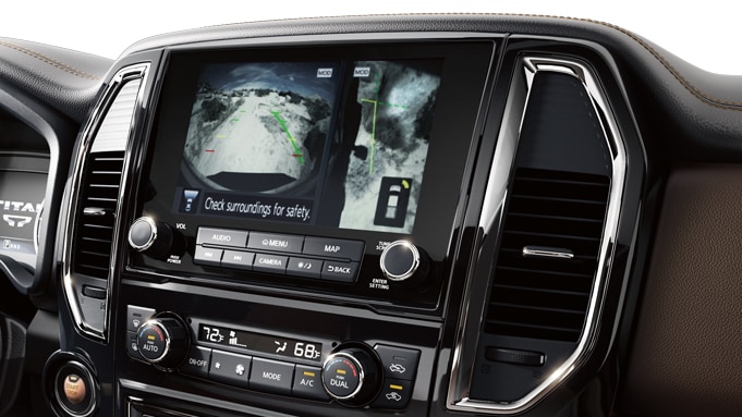 2024 Nissan TITAN large touchscreen infotainment display