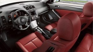 Nissan Altima® Coupe 2.5 S shown in Red Leather