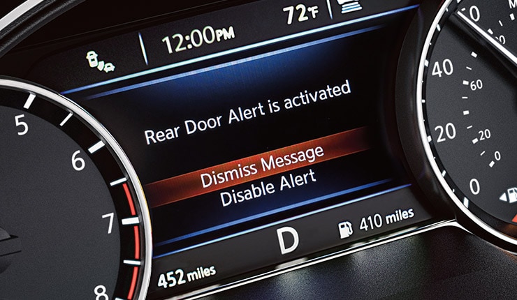 2023 Nissan Maxima Rear Door Alert video.
