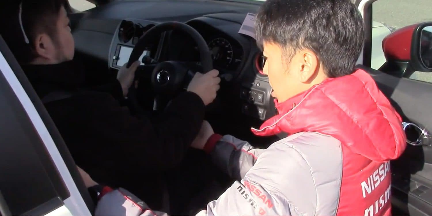 NISMO Driving Academy instructor with student