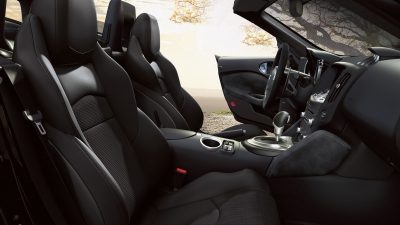 Nissan 370Z Roadster driver's cockpit top down