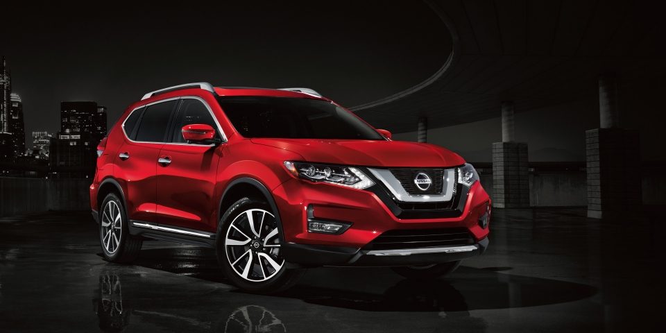 2019 Nissan Rogue parked downtown