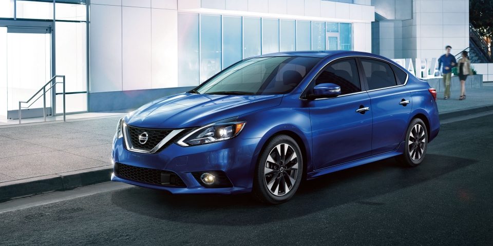 2019 Nissan Sentra parked downtown