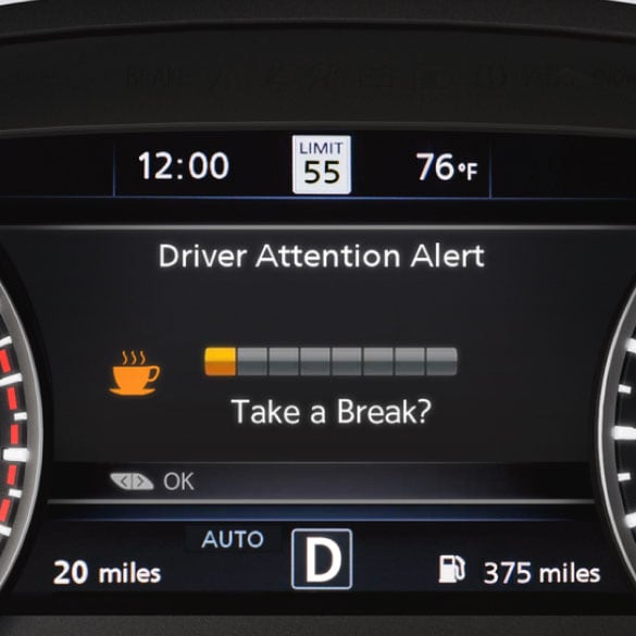 Nissan intelligent driver alertness technology.
