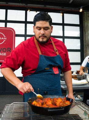 Nissan Flavor Garage Hispanic Heritiage Month Jonathan Pérez cooking