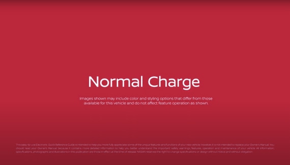 Nissan LEAF normal charging video