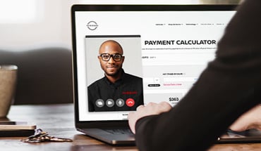 Video Calling Employee About Nissan Payment Calculator