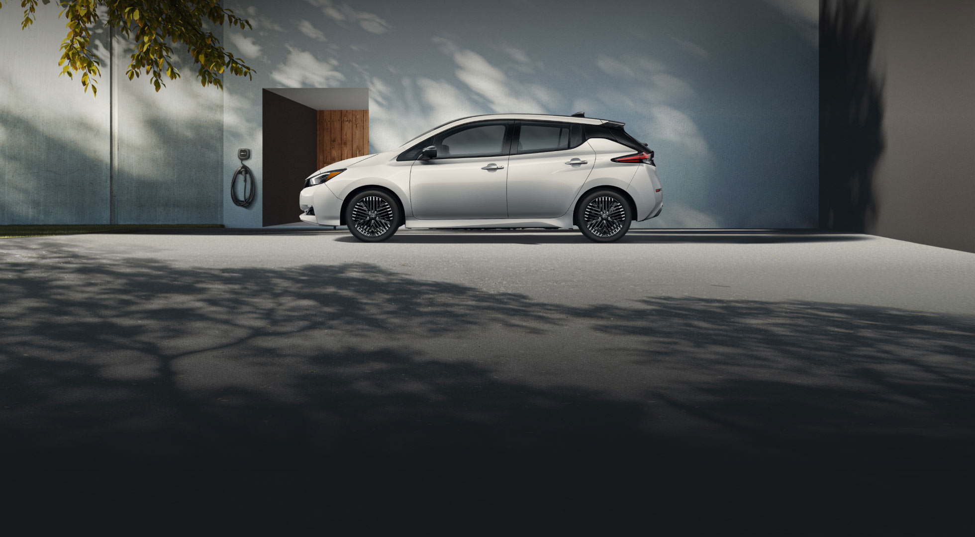2023 Nissan LEAF in profile outdoors. 