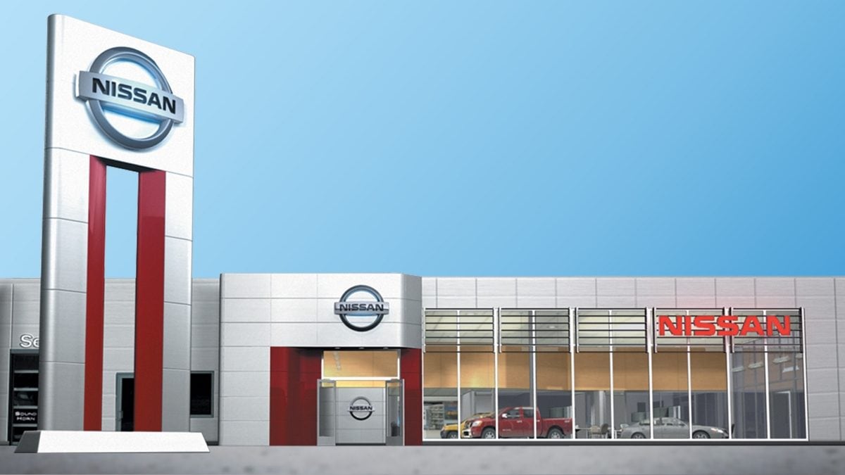 Exterior of Nissan Dealership