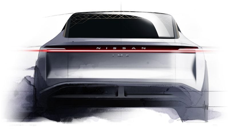 Rear view drawings of Nissan IMS Concept Car