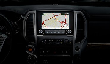 2021 Nissan TITAN map on touchscreen display