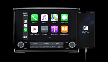 2021 Nissan TITAN showing Apple CarPlay® home screen