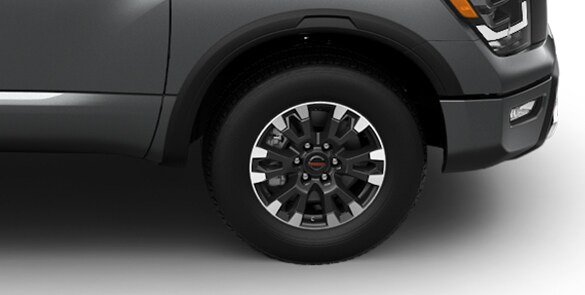 2021 Nissan TITAN 18 inch dark finished aluminum-alloy wheels