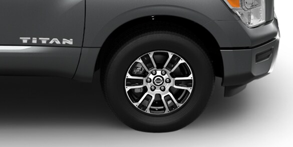 2021 Nissan TITAN 18 inch dark-painted machine-finished aluminum-alloy wheels