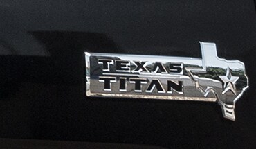 2023 Nissan TITAN Texas TITAN badge.