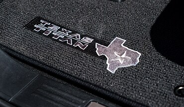 2023 Nissan TITAN Texas TITAN floor mats.