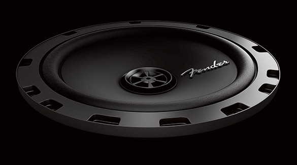 2023 Nissan TITAN closeup of a Fender speaker.