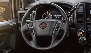 2023 Nissan TITAN heated steering wheel.