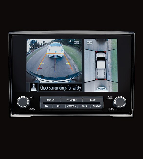 2023 Nissan TITAN intelligent around view monitor screen and backup camera.