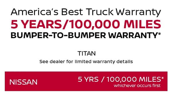 2023 Nissan TITAN 5 years warranty.