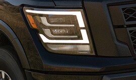 2023 Nissan TITAN LED headlights.