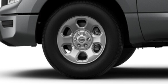 2023 Nissan TITAN S 18-inch silver-metallic styled steel wheels.