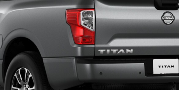 2023 Nissan TITAN SV showing LED taillights.