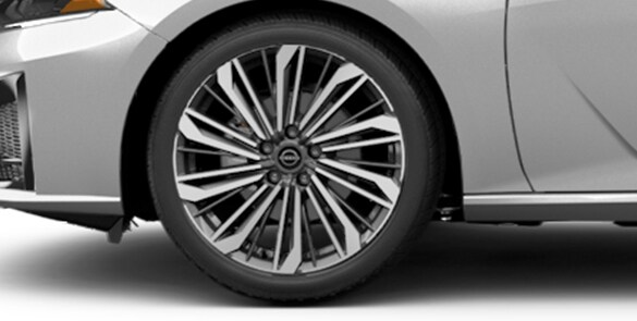 2023 Nissan Altima 19-inch machine-finished aluminum-alloy wheels.