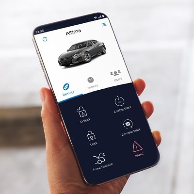 2024 Nissan Altima smartphone showing virtual key app