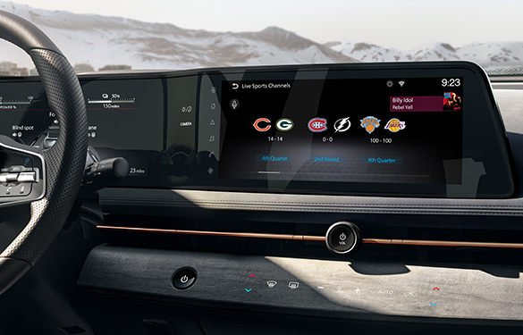 2023 Nissan Ariya car display showing SiriusXM® with 360L