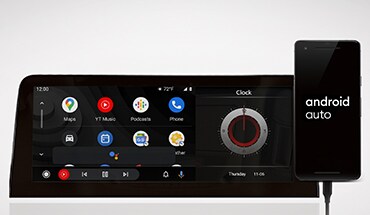 2022 Nissan Armada touch screen showing wireless android auto apps.