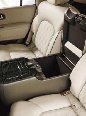 2022 Nissan Armada second row captain's chairs with center console.
