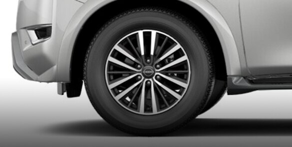 2022 Nissan Armada SL 20-inch 18-spoke aluminum-alloy wheel.