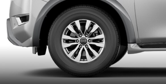 2022 Nissan Armada SV 18-inch 12-spoke aluminum alloy wheel.
