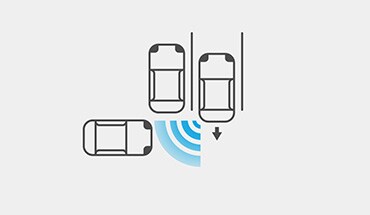 2023 Nissan Armada overhead illustration showing intelligent back-up intervention sensor technology.