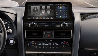 2023 Nissan Armada interior view showing 12.3-inch widescreen display