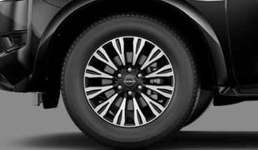 2023 Nissan Armada 20-inch 12-spoke aluminum-alloy wheel.