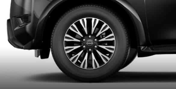 2023 Nissan Armada Midnight Edition 20-inch 12-spoke aluminum-alloy wheels.
