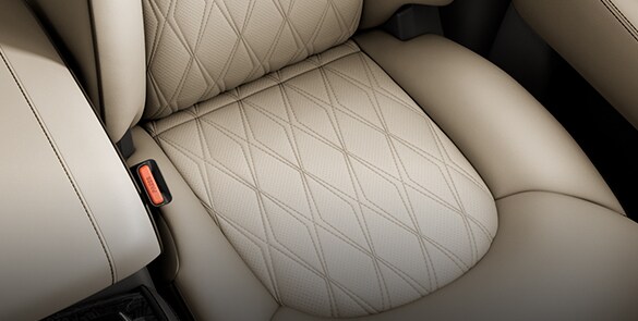 2023 Nissan Armada Platinum quilted leather-appointed seats (1st and 2nd row).