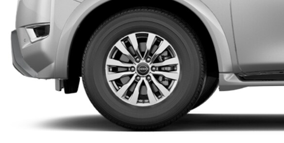2023 Nissan Armada SV 18-inch 12-spoke aluminum-alloy wheels.