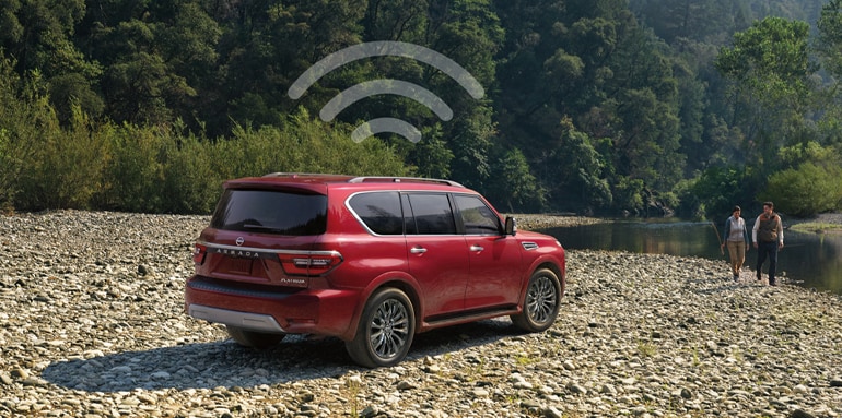 2024 Nissan Armada car with wifi symbol over it illustrating wi-fi hotspot