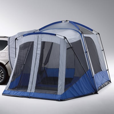 2024 Nissan Armada showing hatch tent accessory