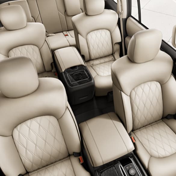 2024 Nissan Armada top view of interior showing three rows of seats