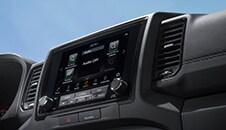 2022 Nissan Frontier front console and touch-screen.