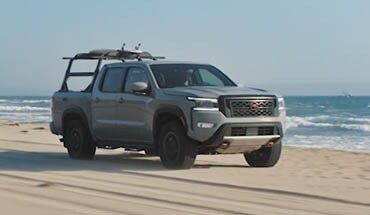 2022 Nissan Frontier at the beach