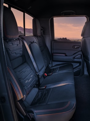 2023 Nissan Frontier interior view of rear seats