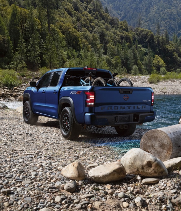 2023 blue Nissan Frontier with Rear Automatic Braking