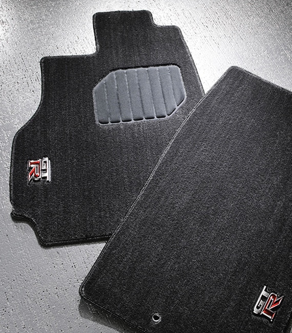 2021 Nissan GT-R two floor mats with GT-R logo