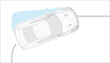 2021 Nissan GT-R illustration of car avoiding a slide while turning a corner