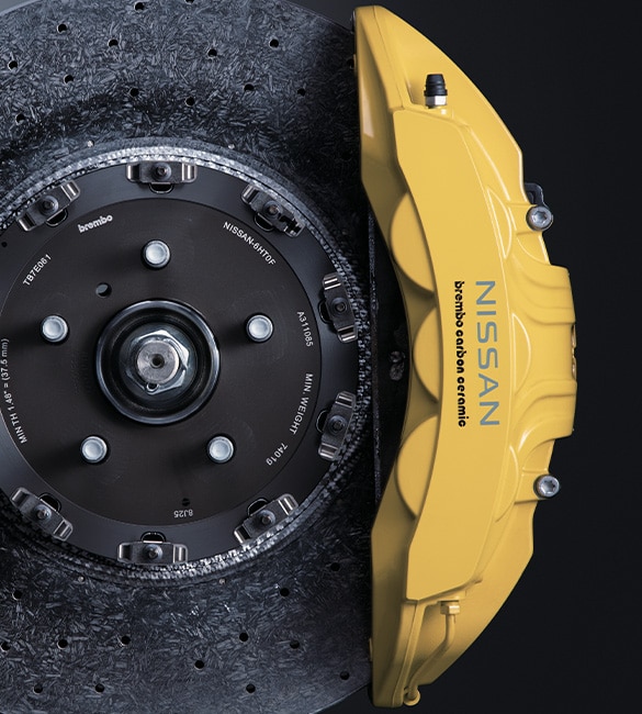 2023 Nissan GT-R NISMO Nissan/Brembo® carbon ceramic brake.